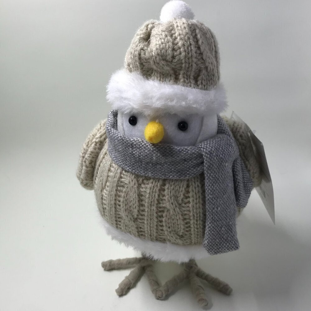 NWT Target Wondershop Featherly Friends Fabric Bird "COVE" with knit hat - Picture 1 of 10